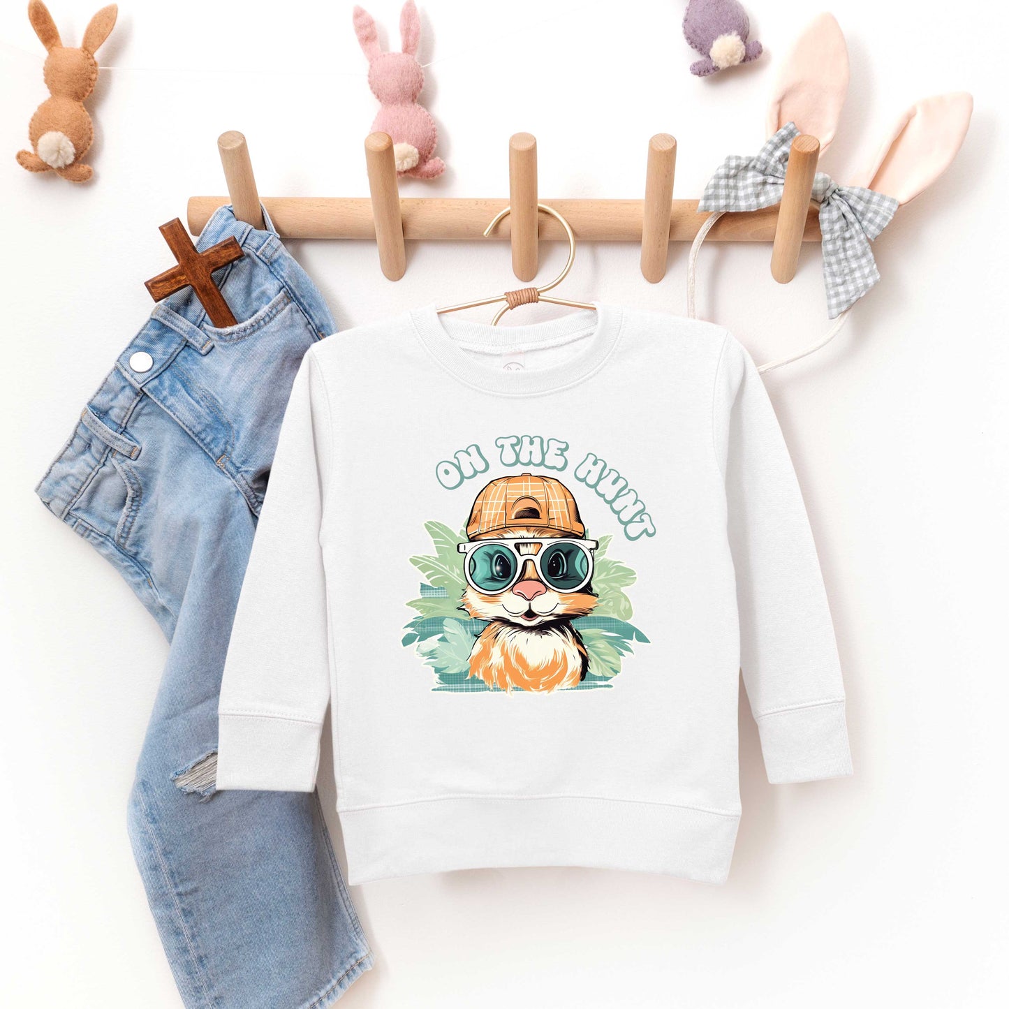 On The Hunt Bunny | Toddler Sweatshirt