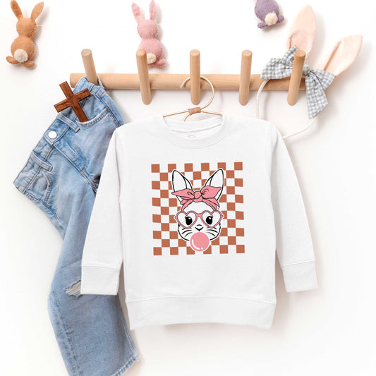 Checkered Bunny | Toddler Sweatshirt