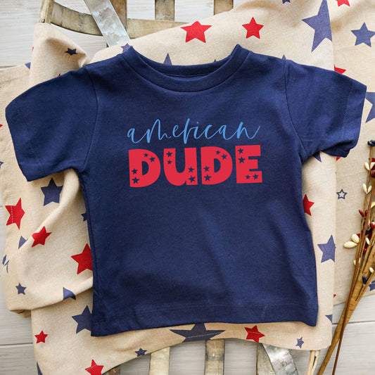American Dude Pastel | Toddler Short Sleeve Crew Neck