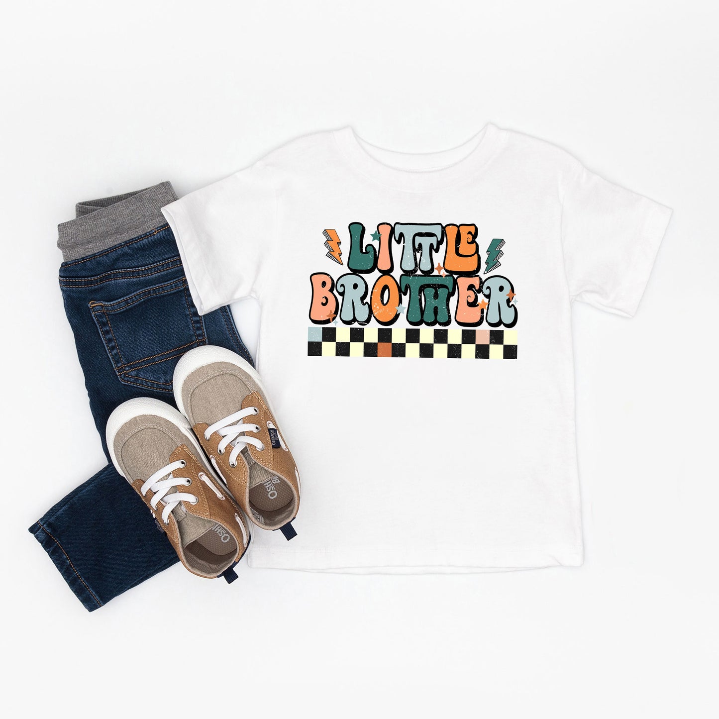 Little Brother Checkered | Toddler Graphic Short Sleeve Tee