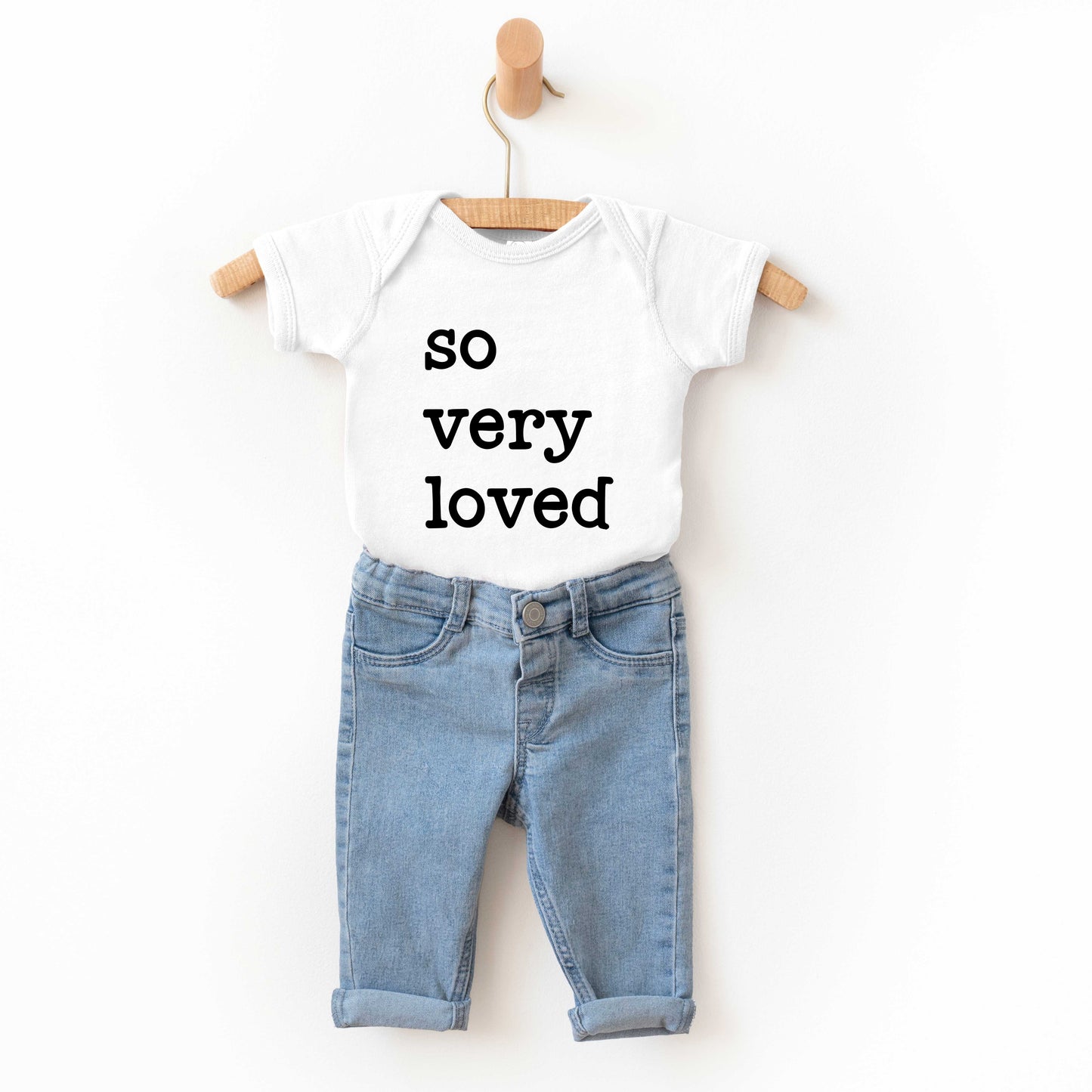 So Very Loved | Baby Graphic Short Sleeve Onesie