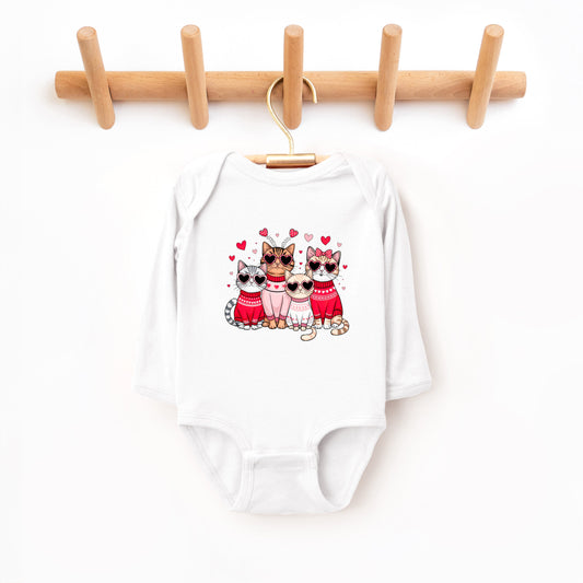 Valentine Kittens | Baby Graphic Long Sleeve Onesie