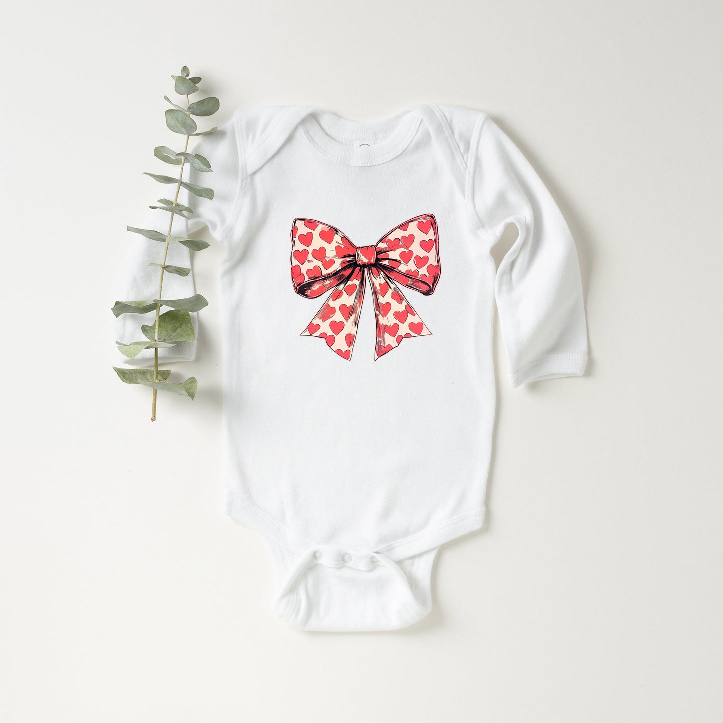 Coquette Hearts | Baby Graphic Long Sleeve Onesie