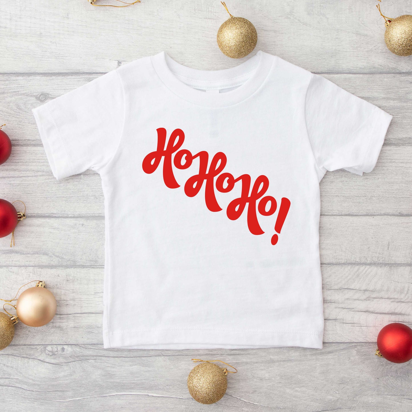 Diagonal Ho Ho Ho | Toddler Graphic Short Sleeve Tee