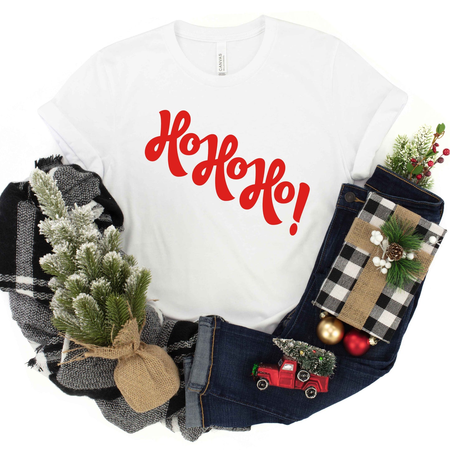 Diagonal Ho Ho Ho | Youth Graphic Short Sleeve Tee