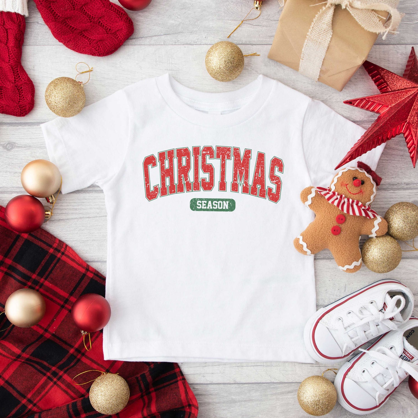 Varsity Christmas Season | Toddler Graphic Short Sleeve Tee