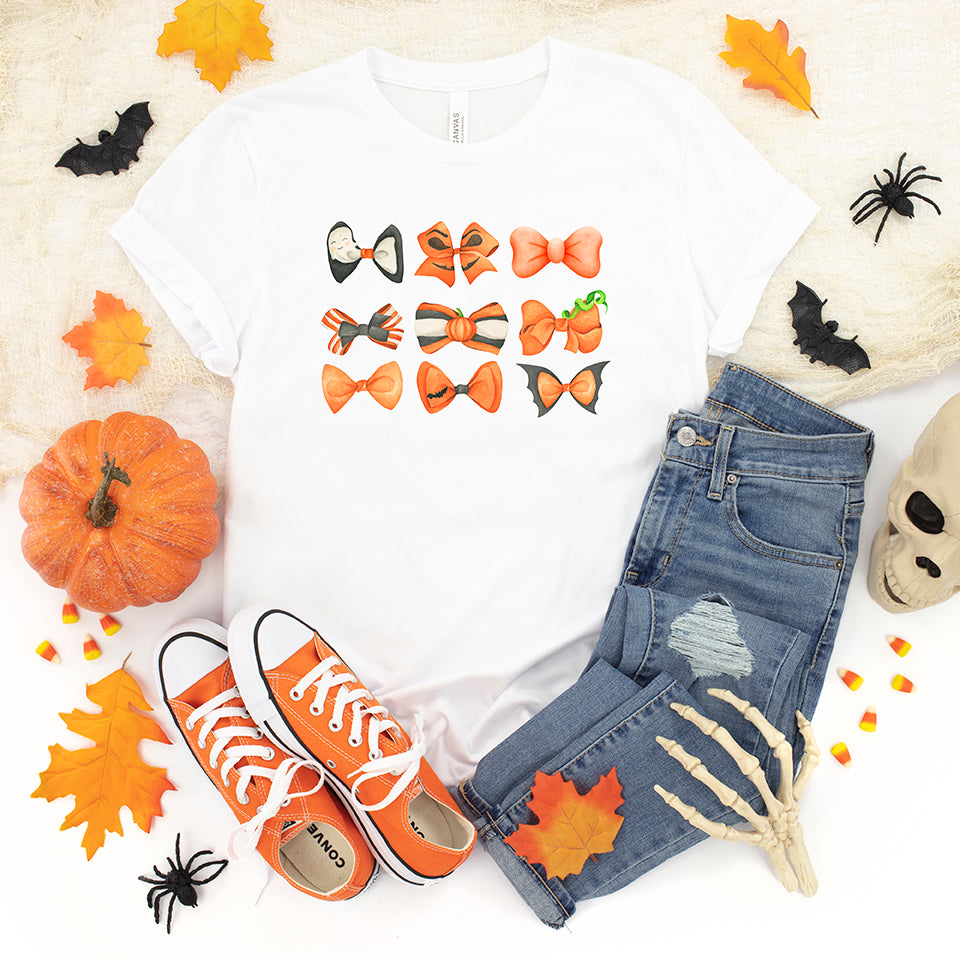 Coquette Girl Halloween Bow Chart | Youth Graphic Short Sleeve Tee