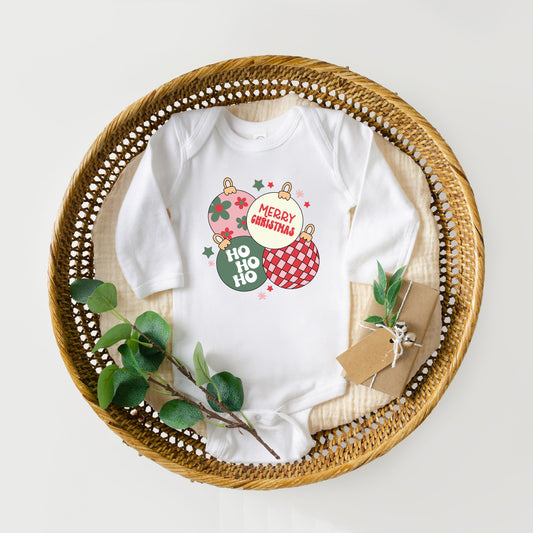 Christmas Ornaments | Baby Graphic Long Sleeve Onesie
