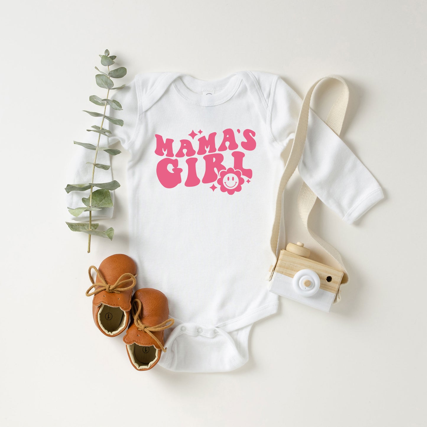 Mama's Girl Flower | Baby Long Sleeve Onesie