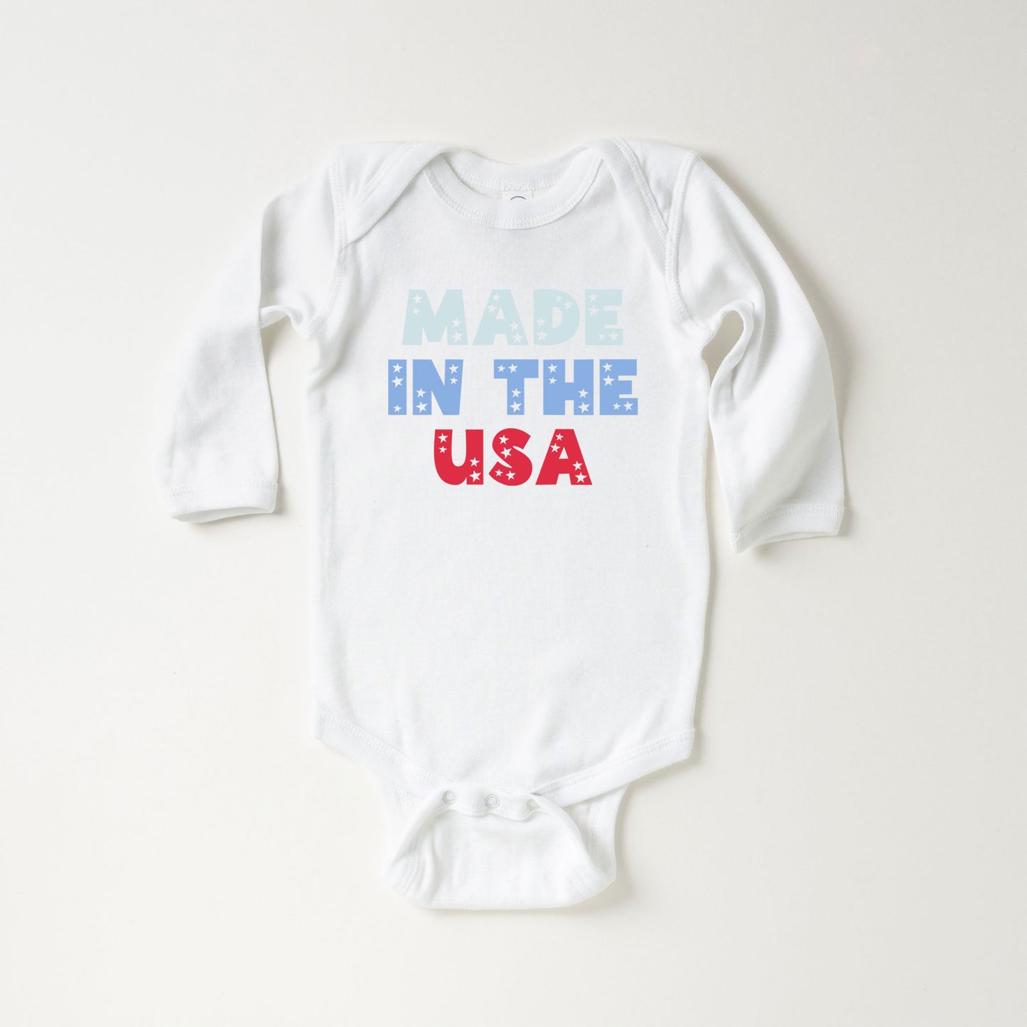 Made In The USA Pastel | Baby Long Sleeve Onesie
