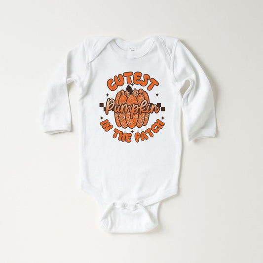 Cutest Pumpkin Leopard Print | Baby Graphic Long Sleeve Onesie
