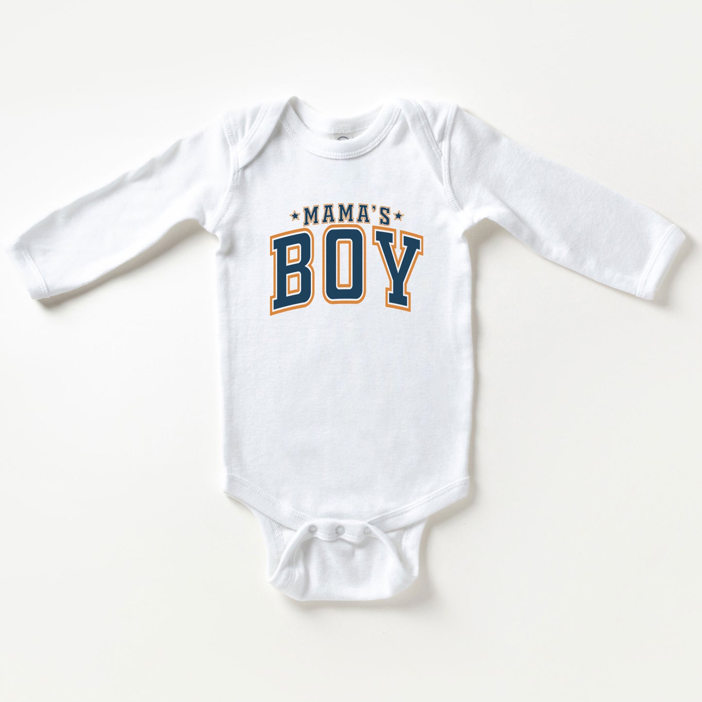 Mama's Boy Stars | Baby Long Sleeve Onesie