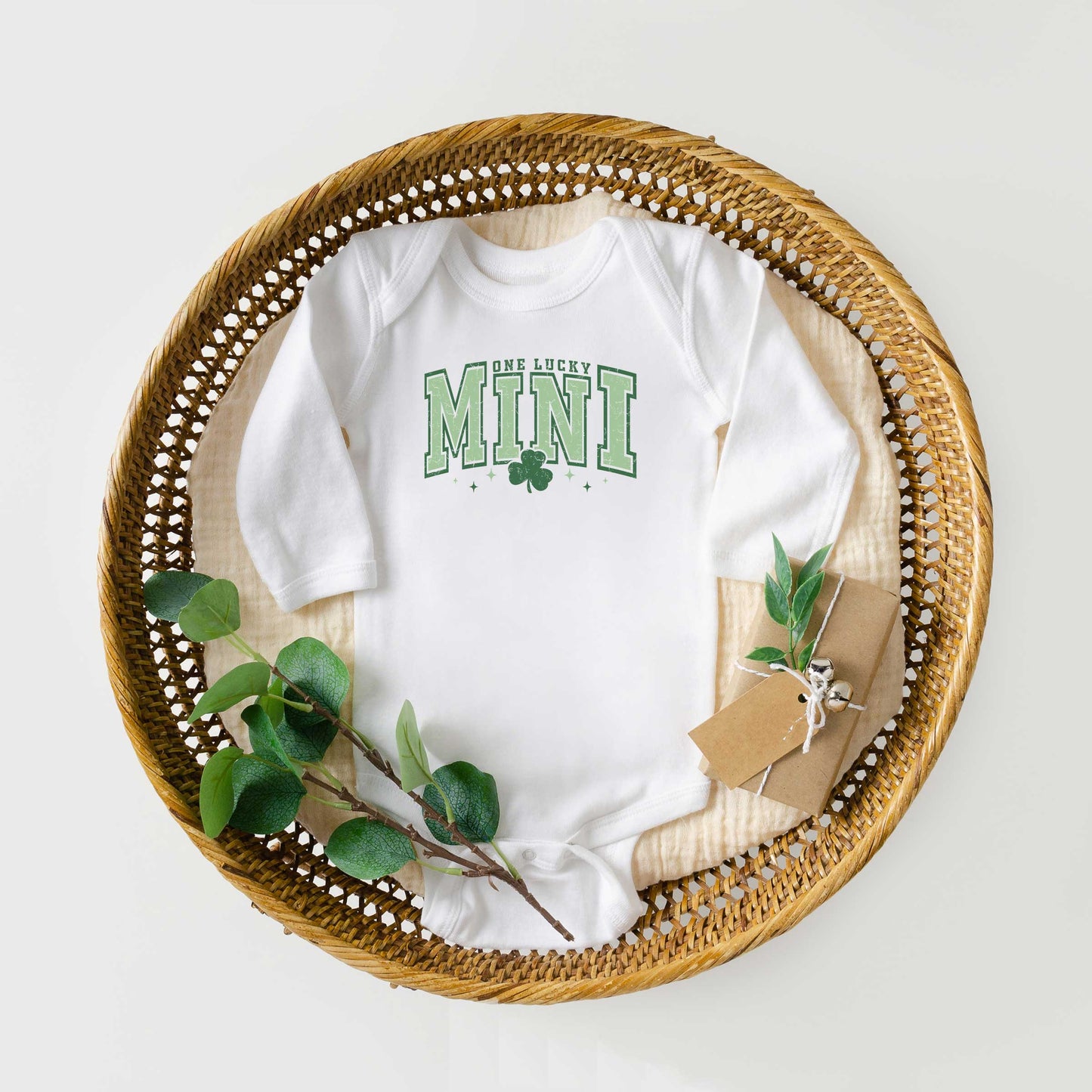 One Lucky Mini Clover | Baby Long Sleeve Onesie