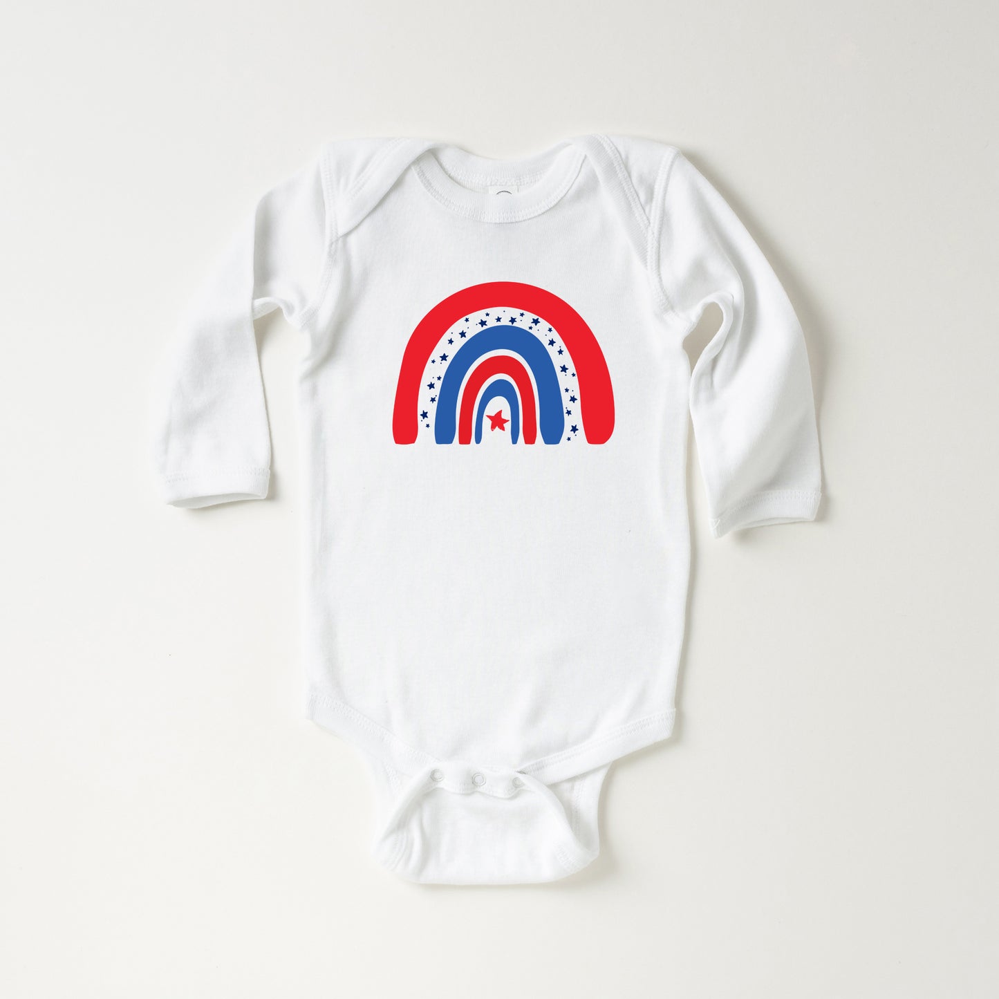 Patriotic Rainbow | Baby Long Sleeve Onesie
