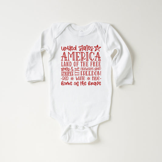 4th of July Subway | Baby Long Sleeve Onesie