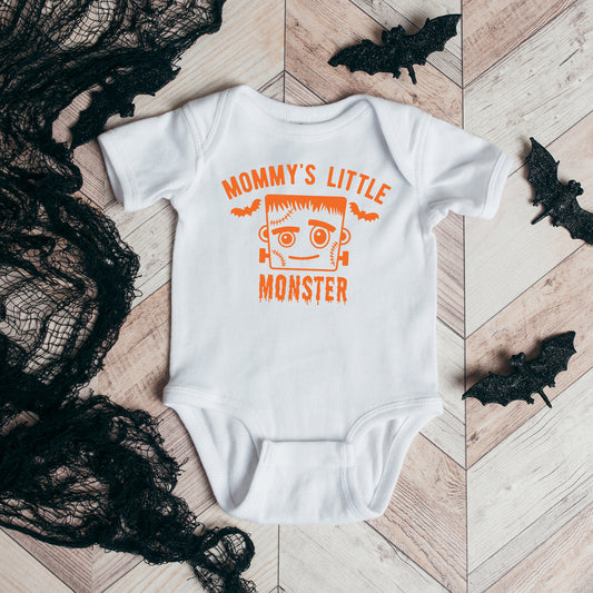 Mommy's Little Monster Boy | Baby Graphic Short Sleeve Onesie