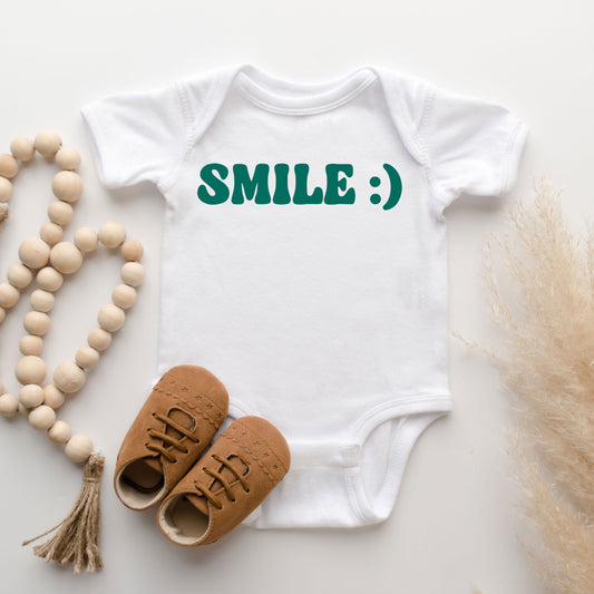 Smile Emoji | Baby Graphic Short Sleeve Onesie