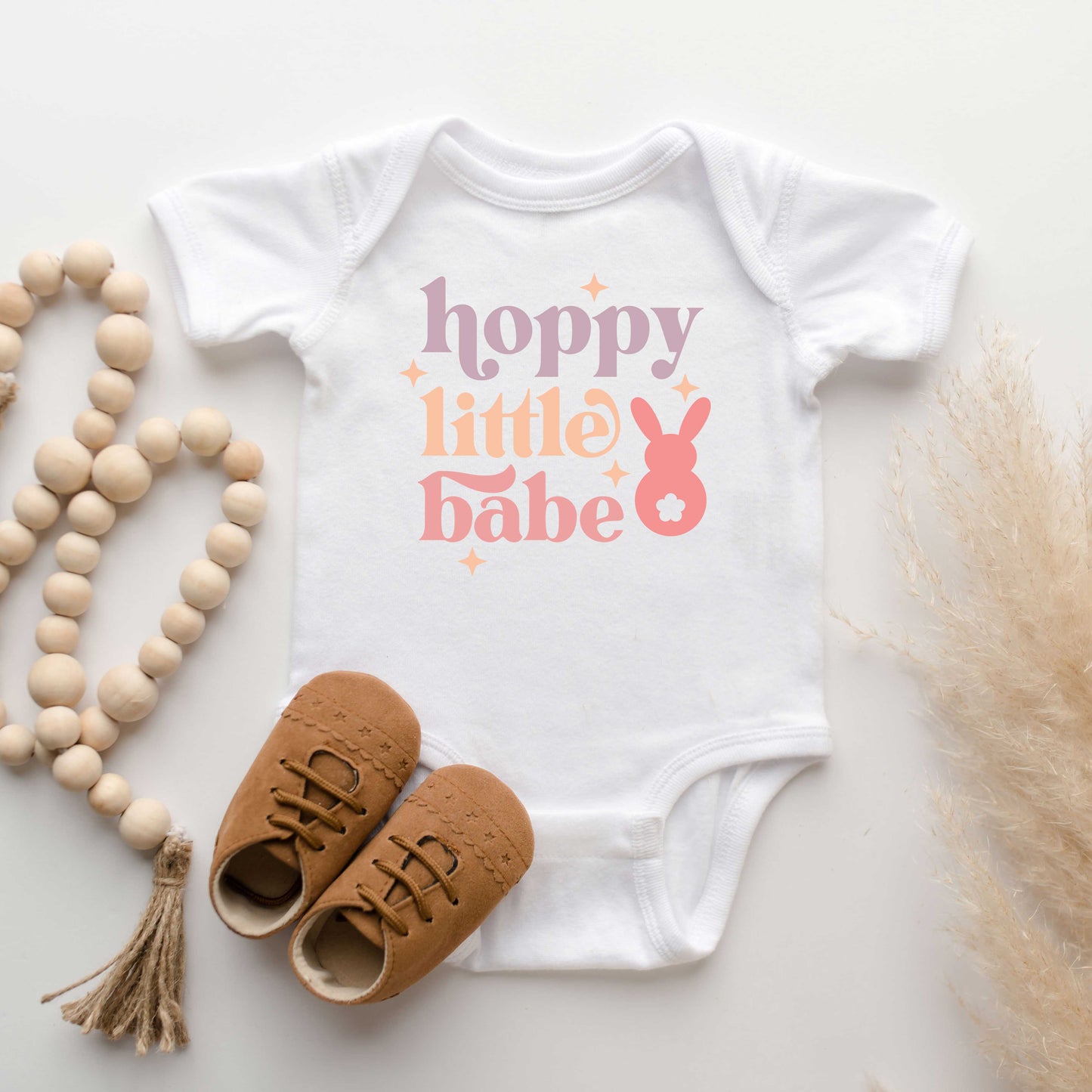 Hoppy Little Babe | Baby Graphic Short Sleeve Onesie