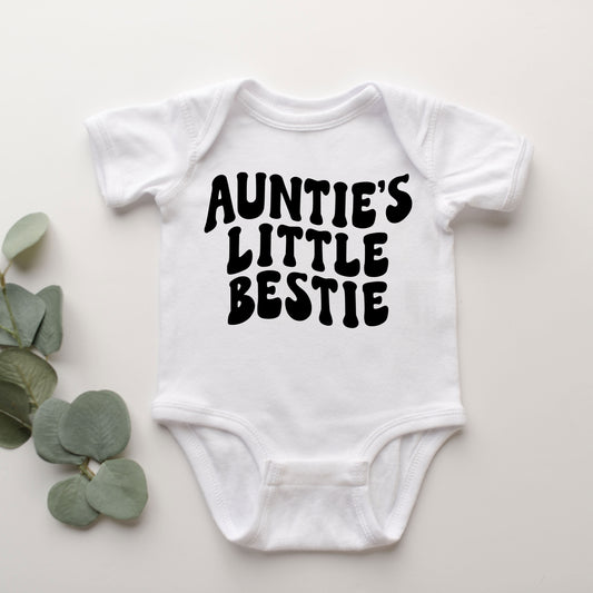 Auntie's Little Bestie | Baby Graphic Short Sleeve Onesie