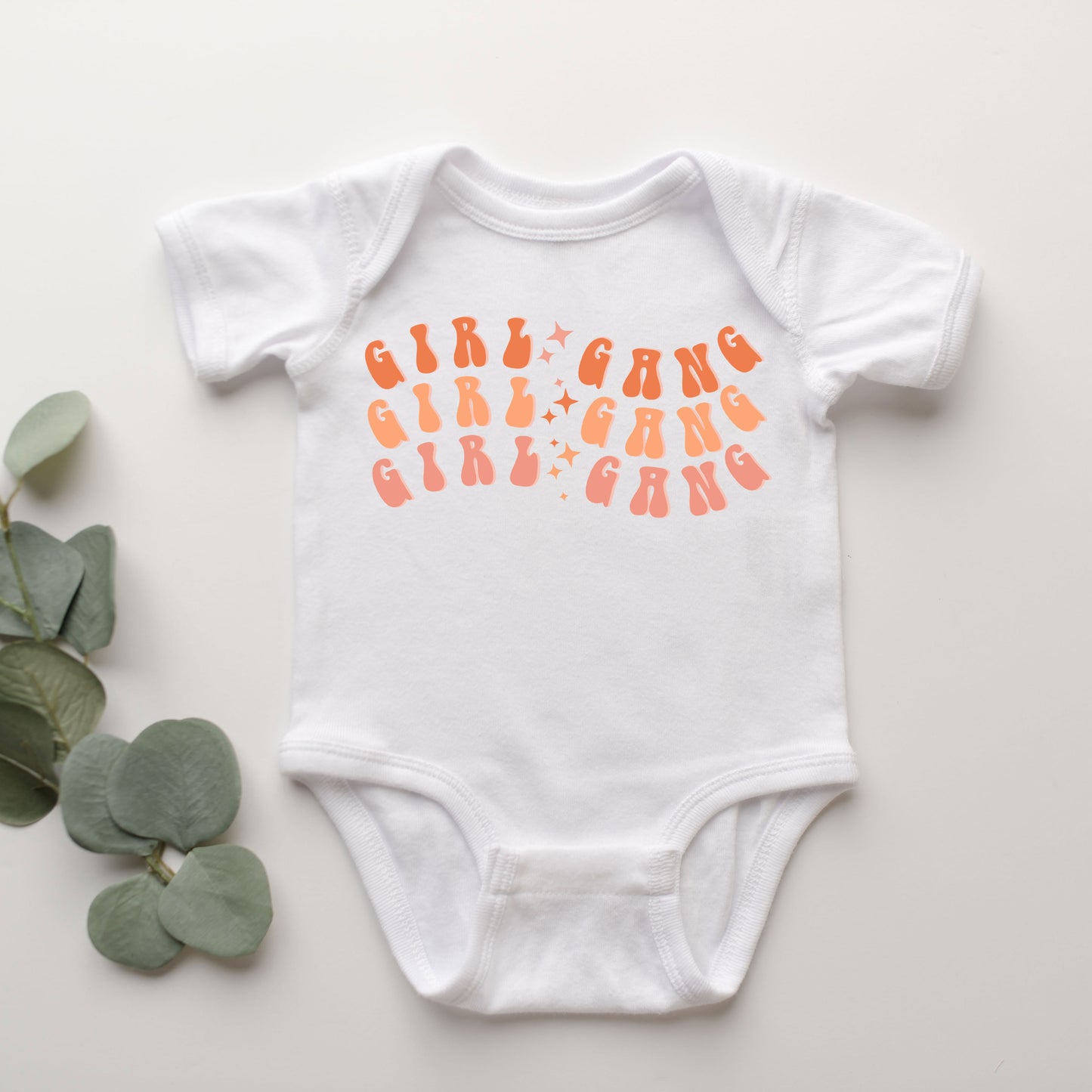 Girl Gang Wavy | Baby Graphic Short Sleeve Onesie