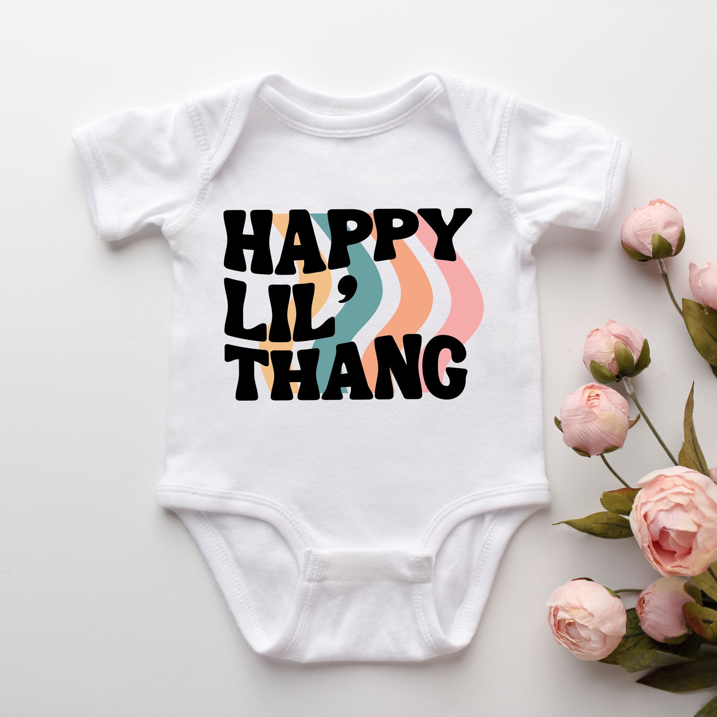 Happy Lil' Thang | Baby Graphic Short Sleeve Onesie
