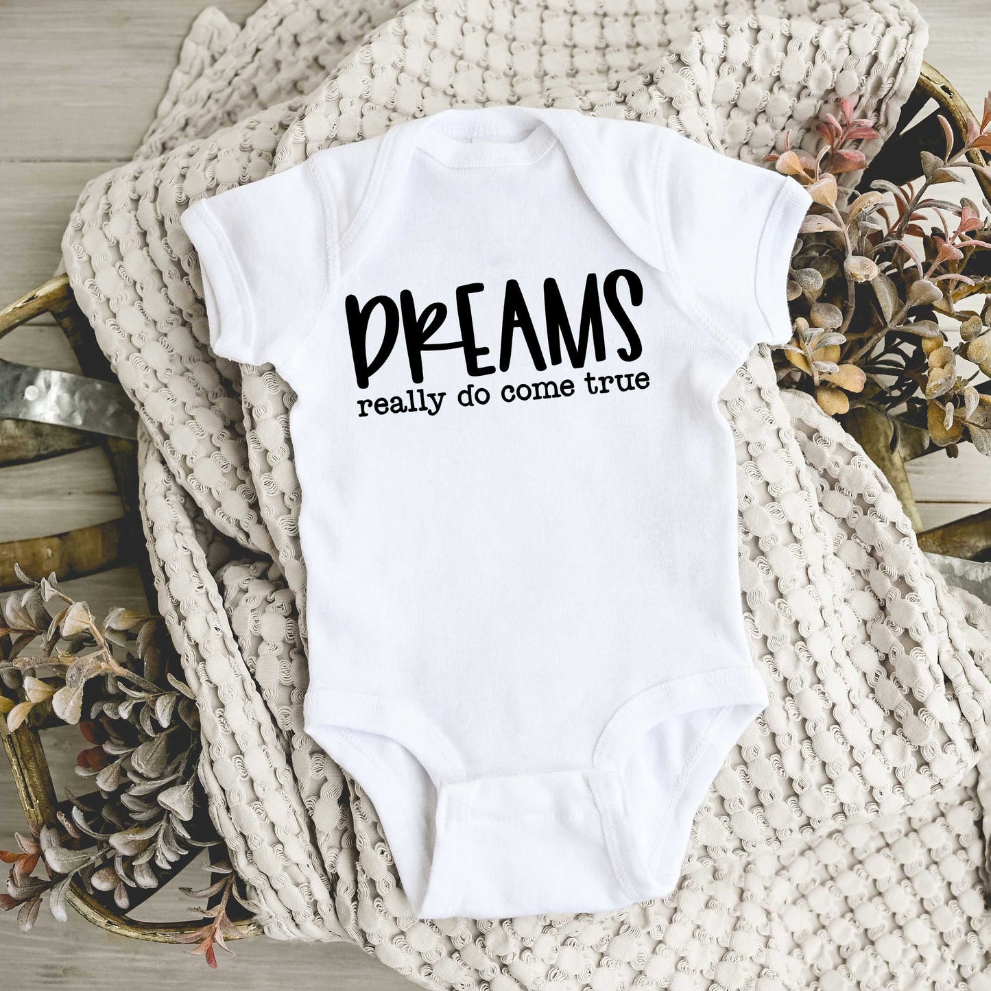 Dreams Really Do Come True | Baby Graphic Short Sleeve Onesie