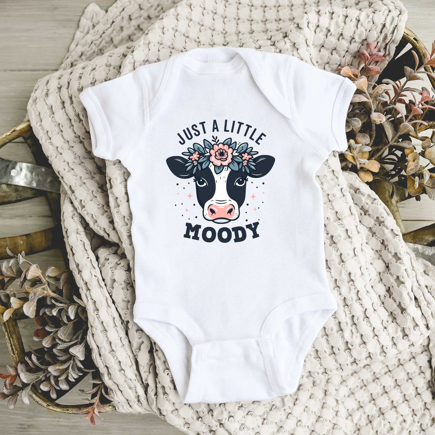A Little Moody | Baby Graphic Short Sleeve Onesie