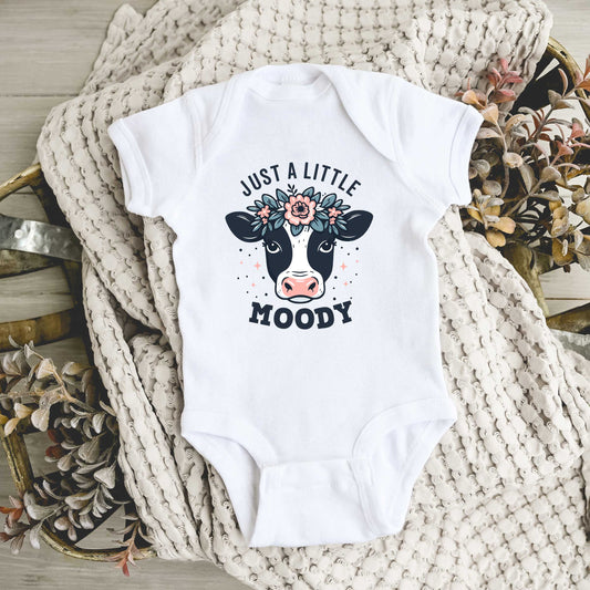 A Little Moody | Baby Graphic Short Sleeve Onesie