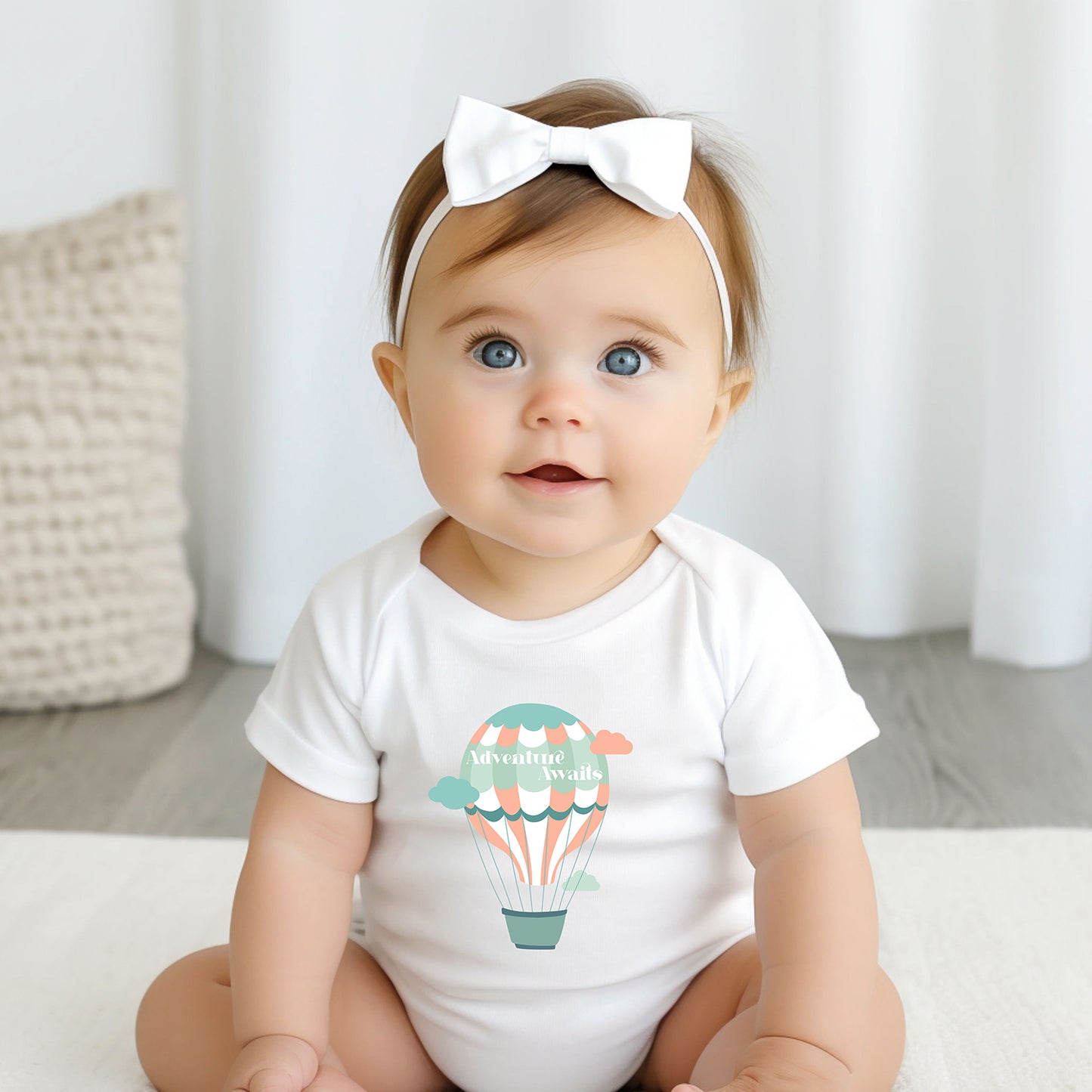Adventure Awaits Clouds | Baby Graphic Short Sleeve Onesie
