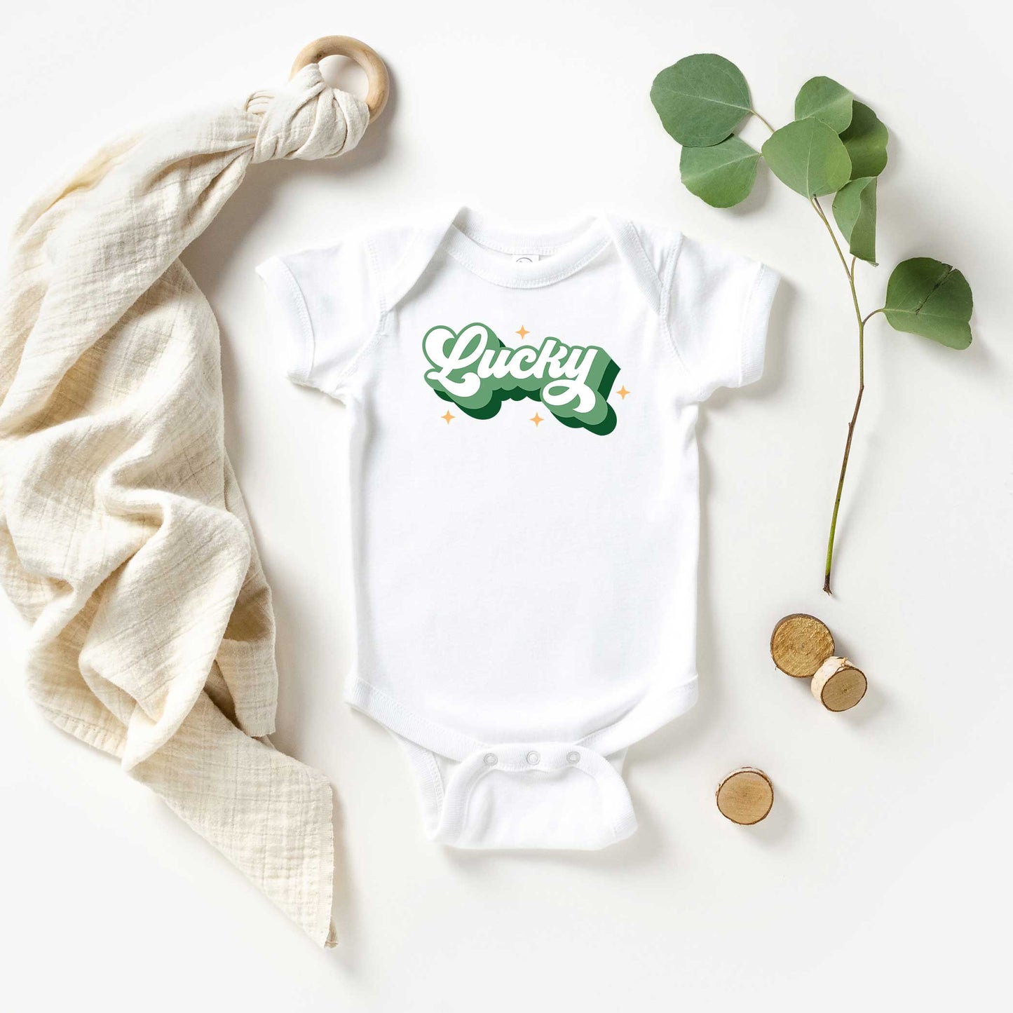 Retro Lucky | Baby Graphic Short Sleeve Onesie