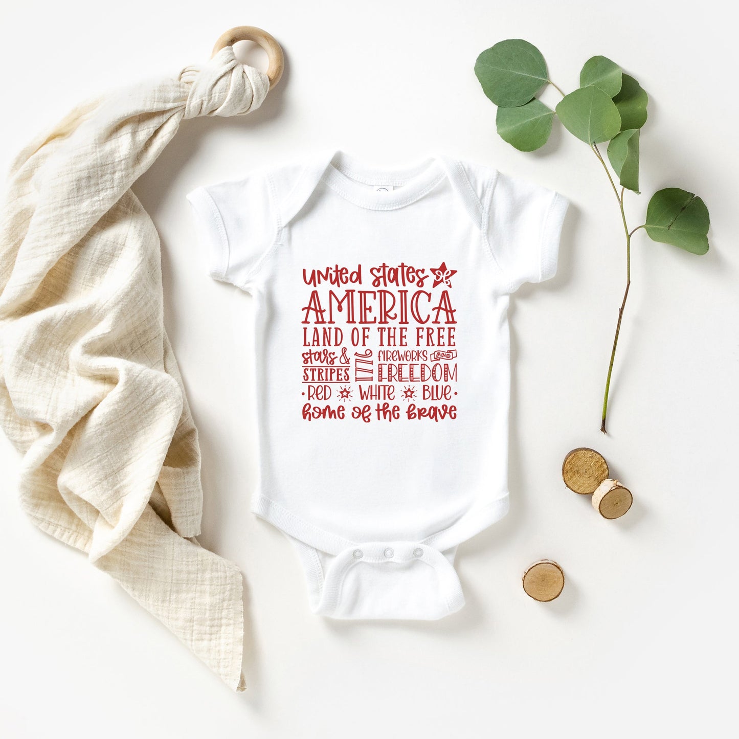 4th Of July Subway | Baby Graphic Short Sleeve Onesie