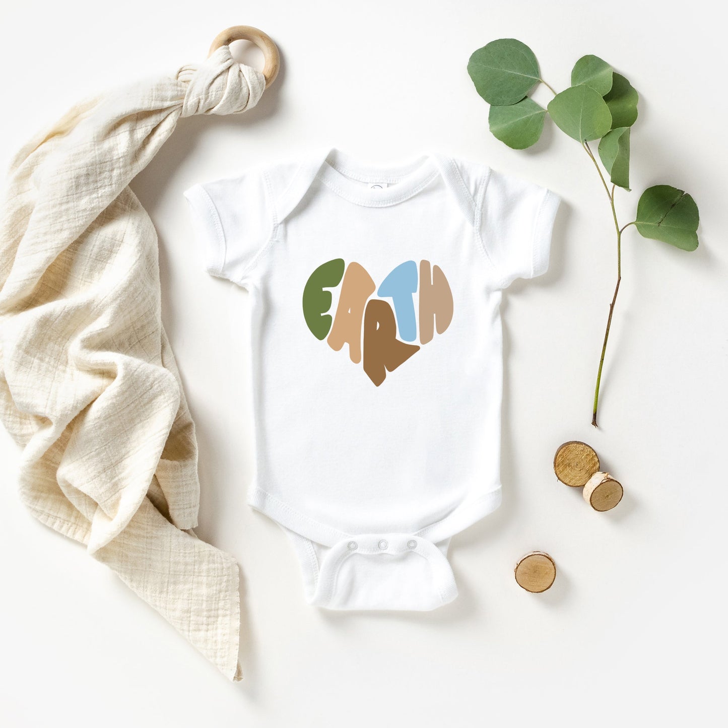 Earth Heart | Baby Graphic Short Sleeve Onesie
