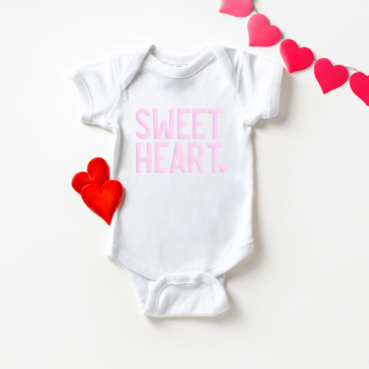 Sweetheart Puff Print | Baby Graphic Short Sleeve Onesie