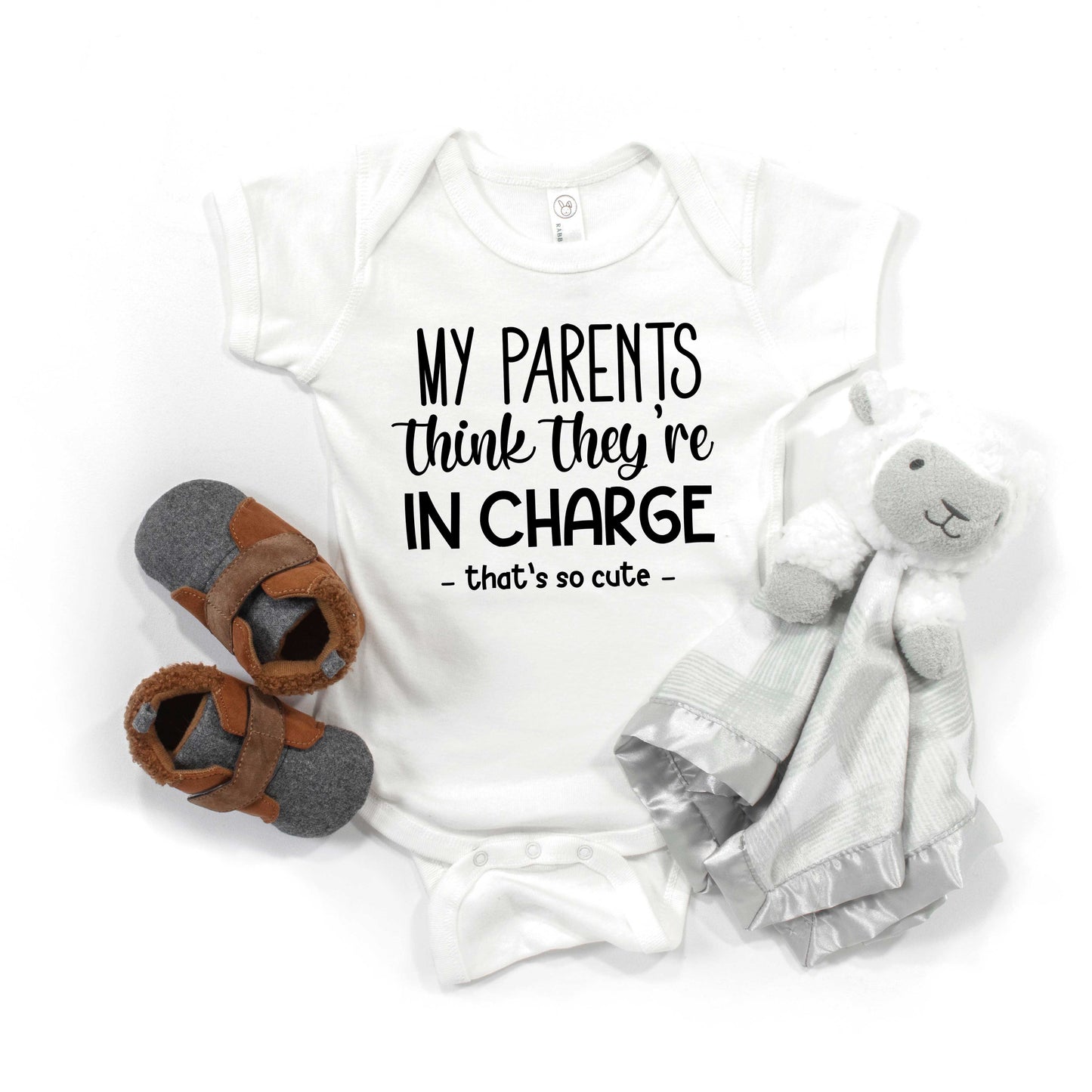 Think They're In Charge | Baby Graphic Short Sleeve Onesie