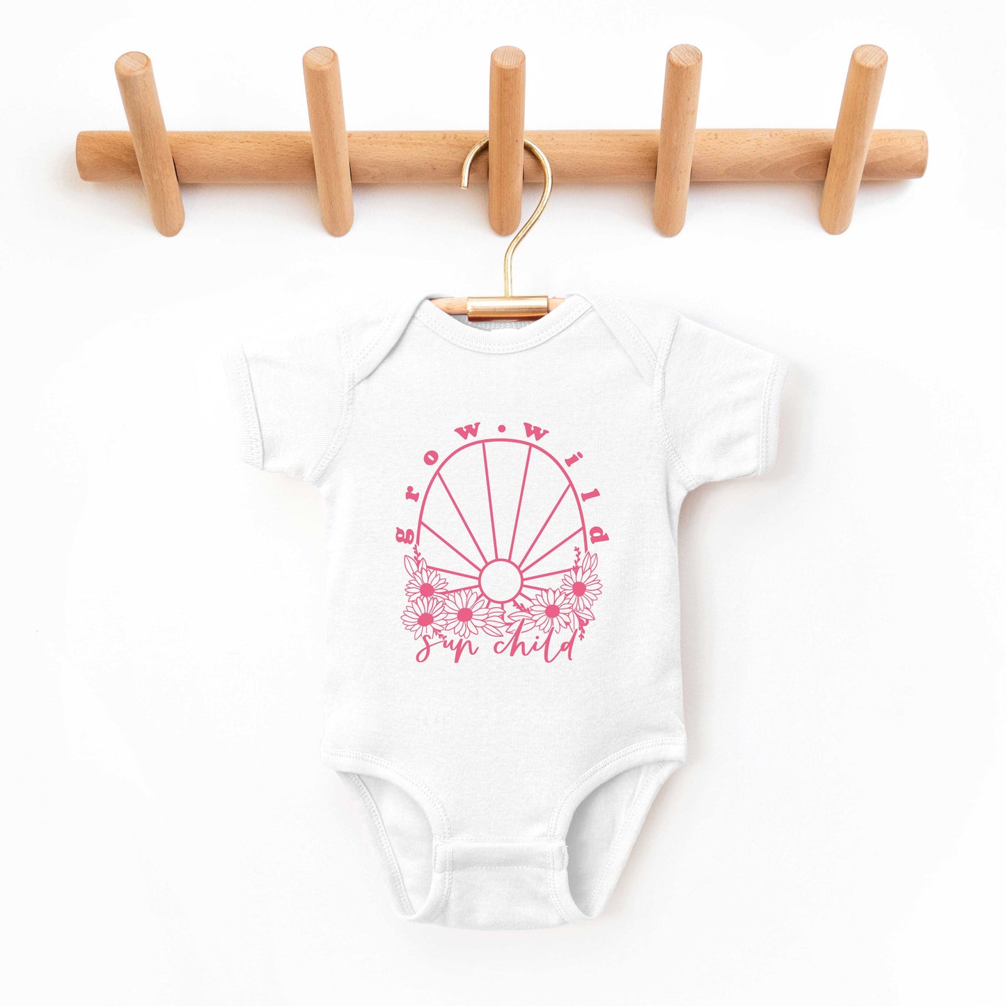 Grow Wild Sun Child | Baby Graphic Short Sleeve Onesie