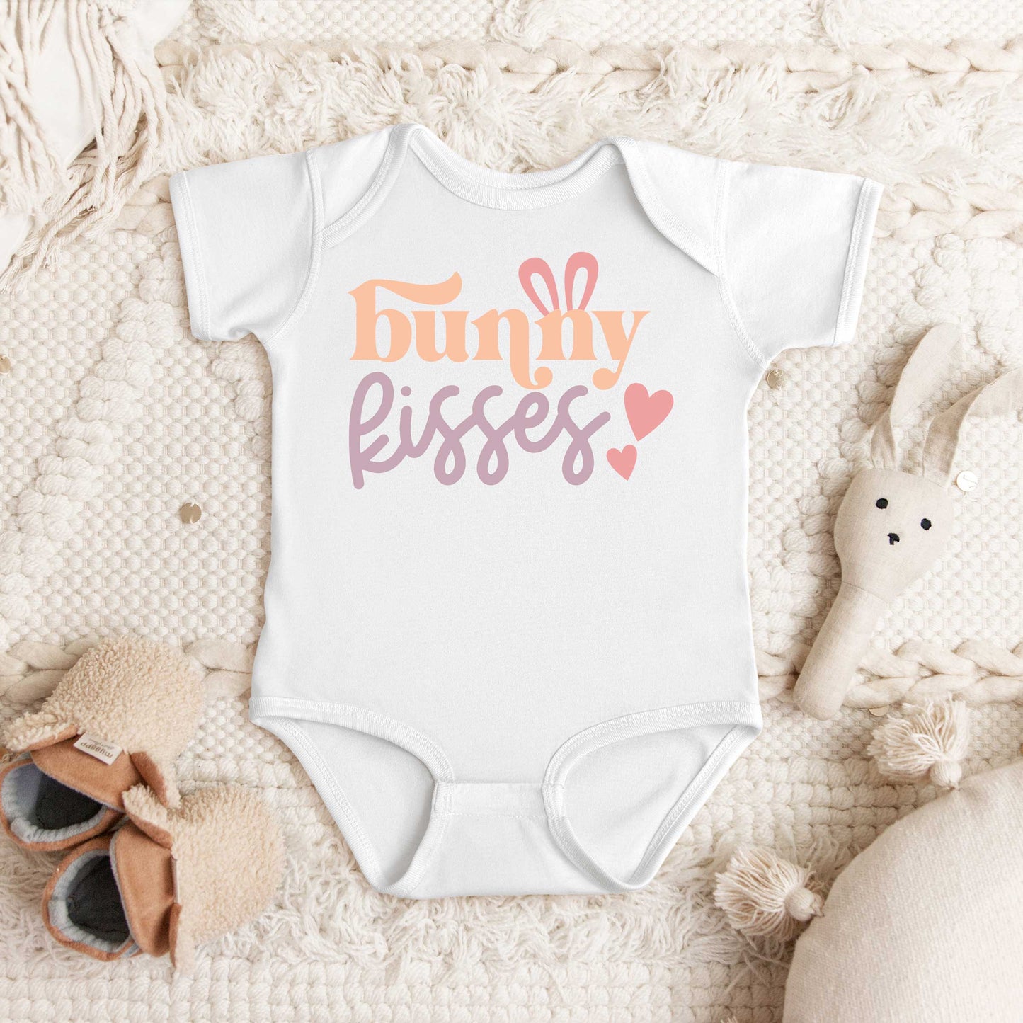 Bunny Kisses | Baby Graphic Short Sleeve Onesie