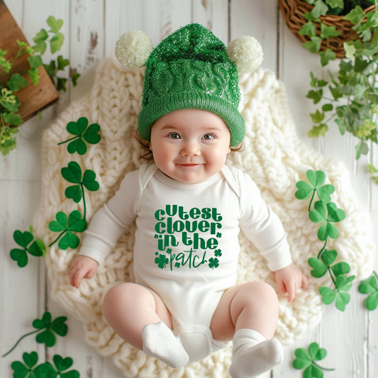 Cutest Clover In The Patch | Baby Graphic Long Sleeve Onesie