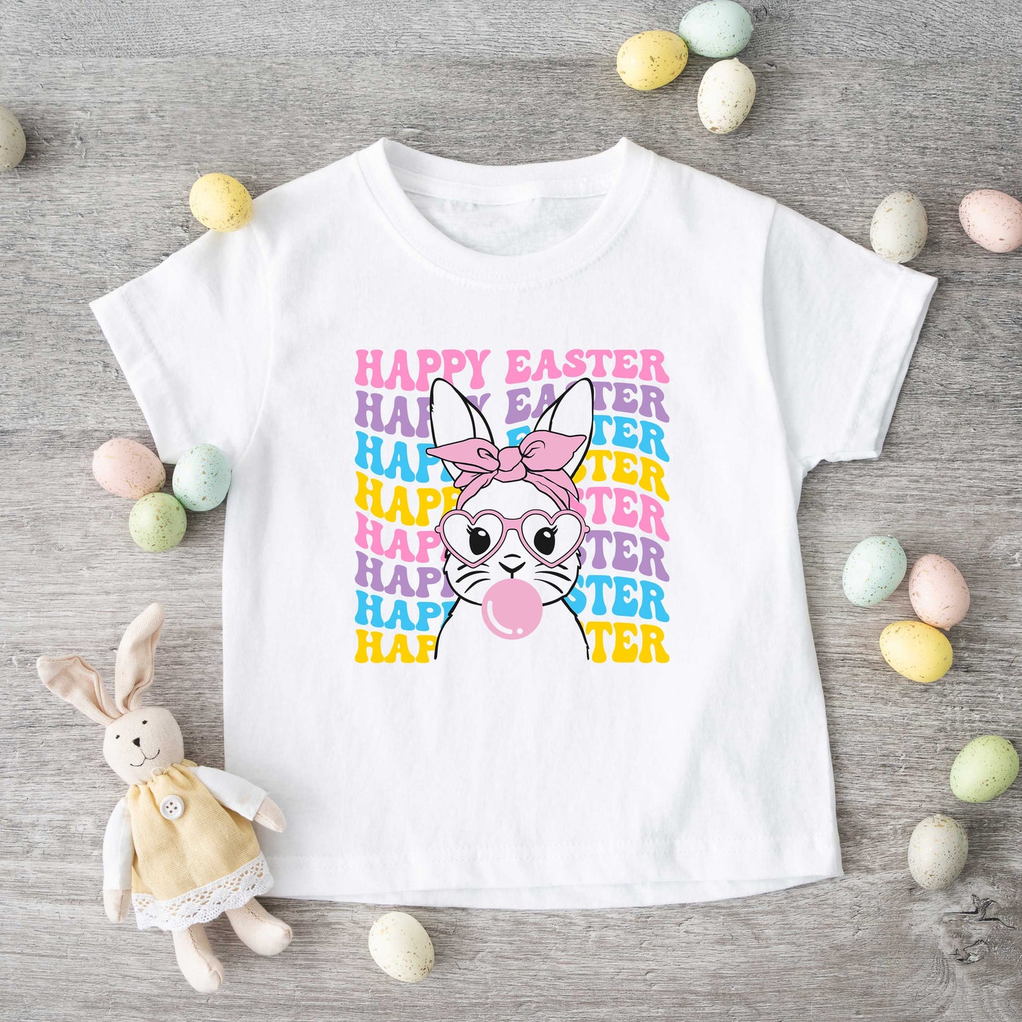 Groovy Easter Bunny | Youth Short Sleeve Crew Neck