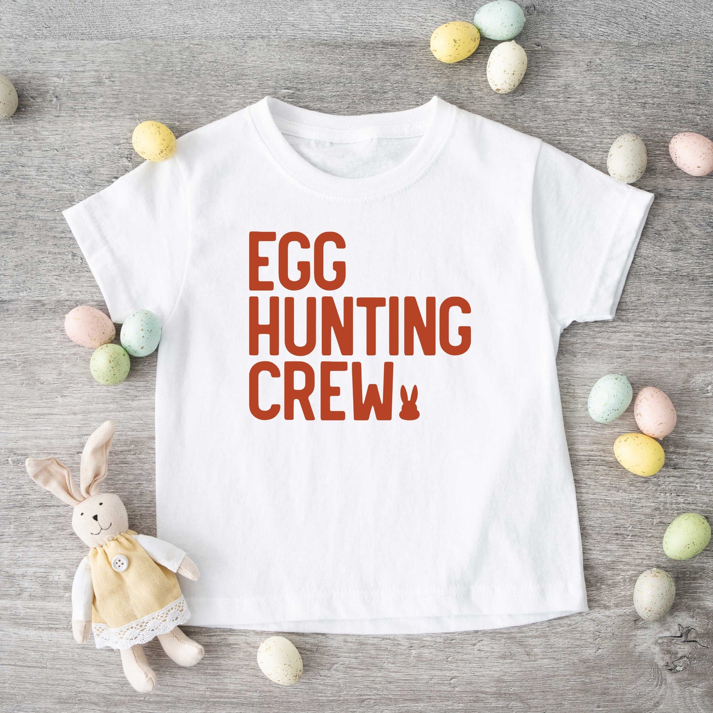 Egg Hunting Crew Bunny | Toddler Short Sleeve Crew Neck