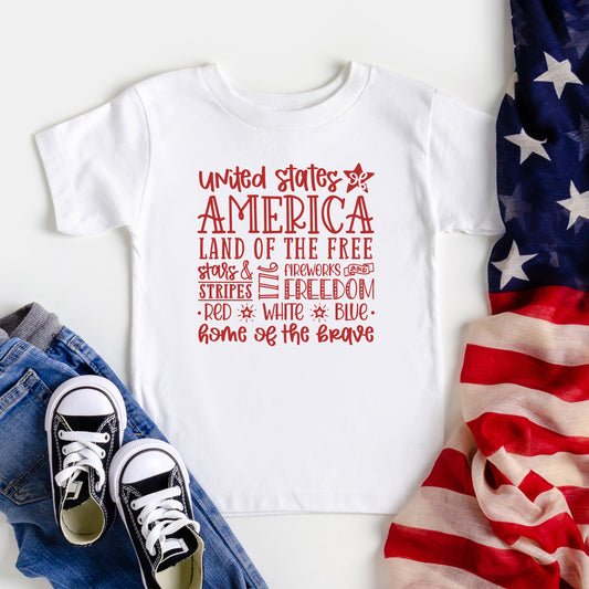 4th of July Subway | Toddler Short Sleeve Crew Neck