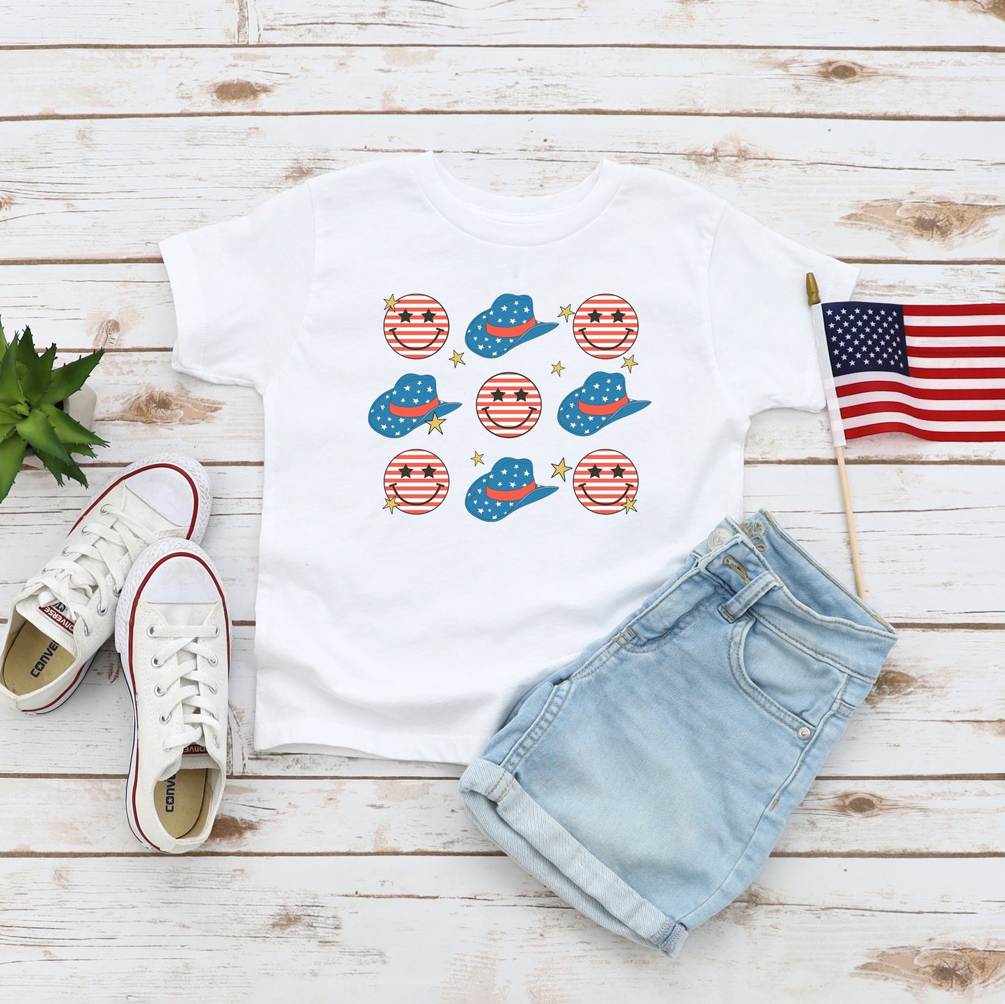 Cowgirl Smiley | Youth Short Sleeve Crew Neck