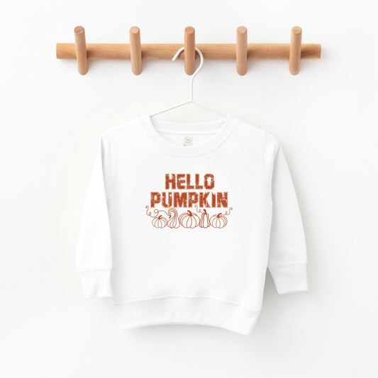 Hello Pumpkin Distressed | Toddler Graphic Sweatshirt