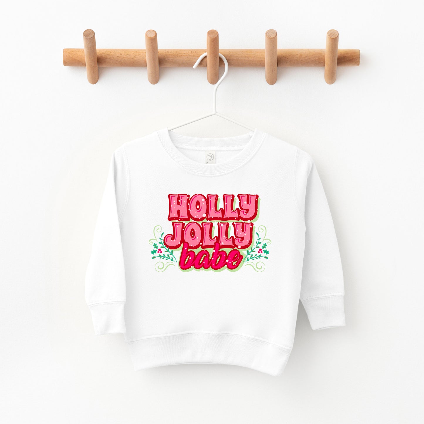 Holly Jolly Babe Stacked | Toddler Graphic Sweatshirt