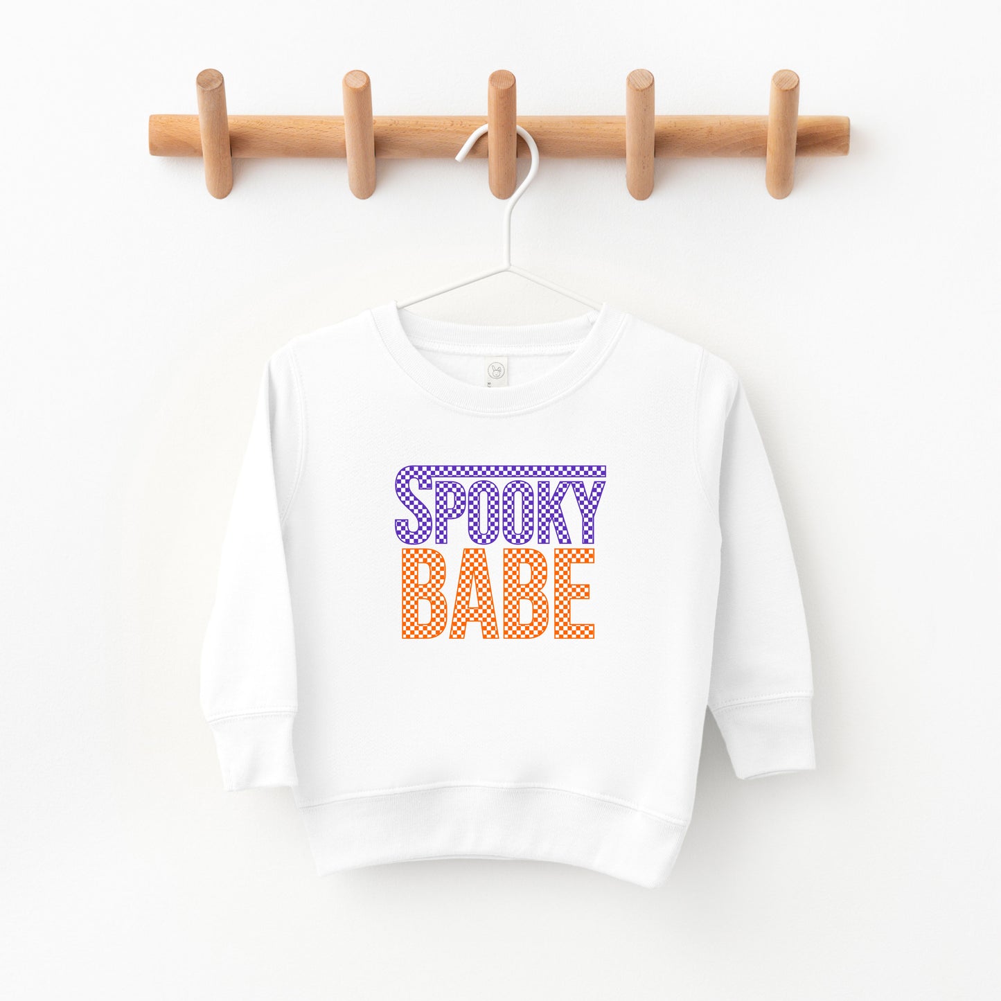 Spooky Babe Checkered | Toddler Graphic Sweatshirt
