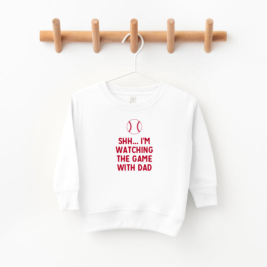 Watching The Game With Dad | Toddler Sweatshirt