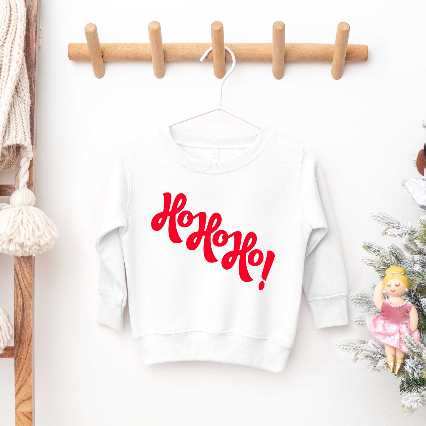 Diagonal Ho Ho Ho | Toddler Graphic Sweatshirt