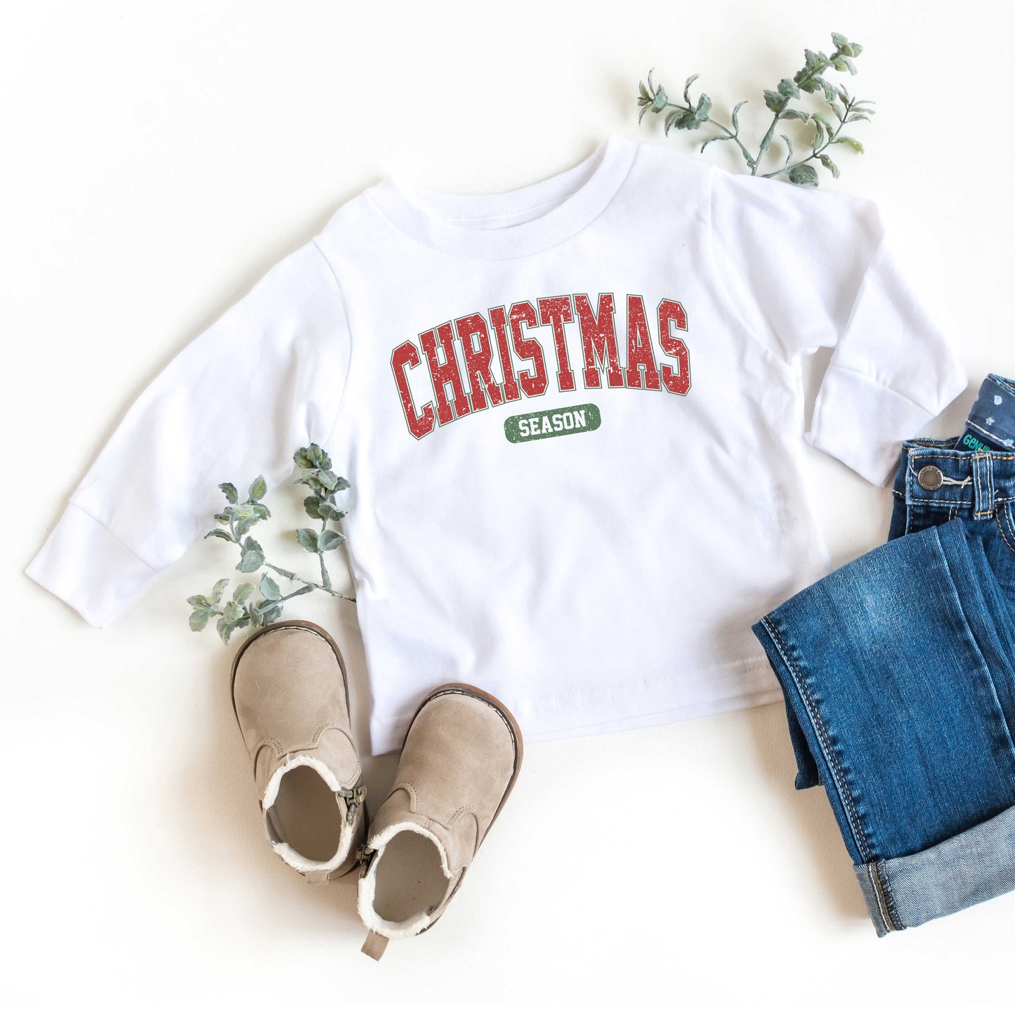 Varsity Christmas Season | Youth Graphic Long Sleeve Tee