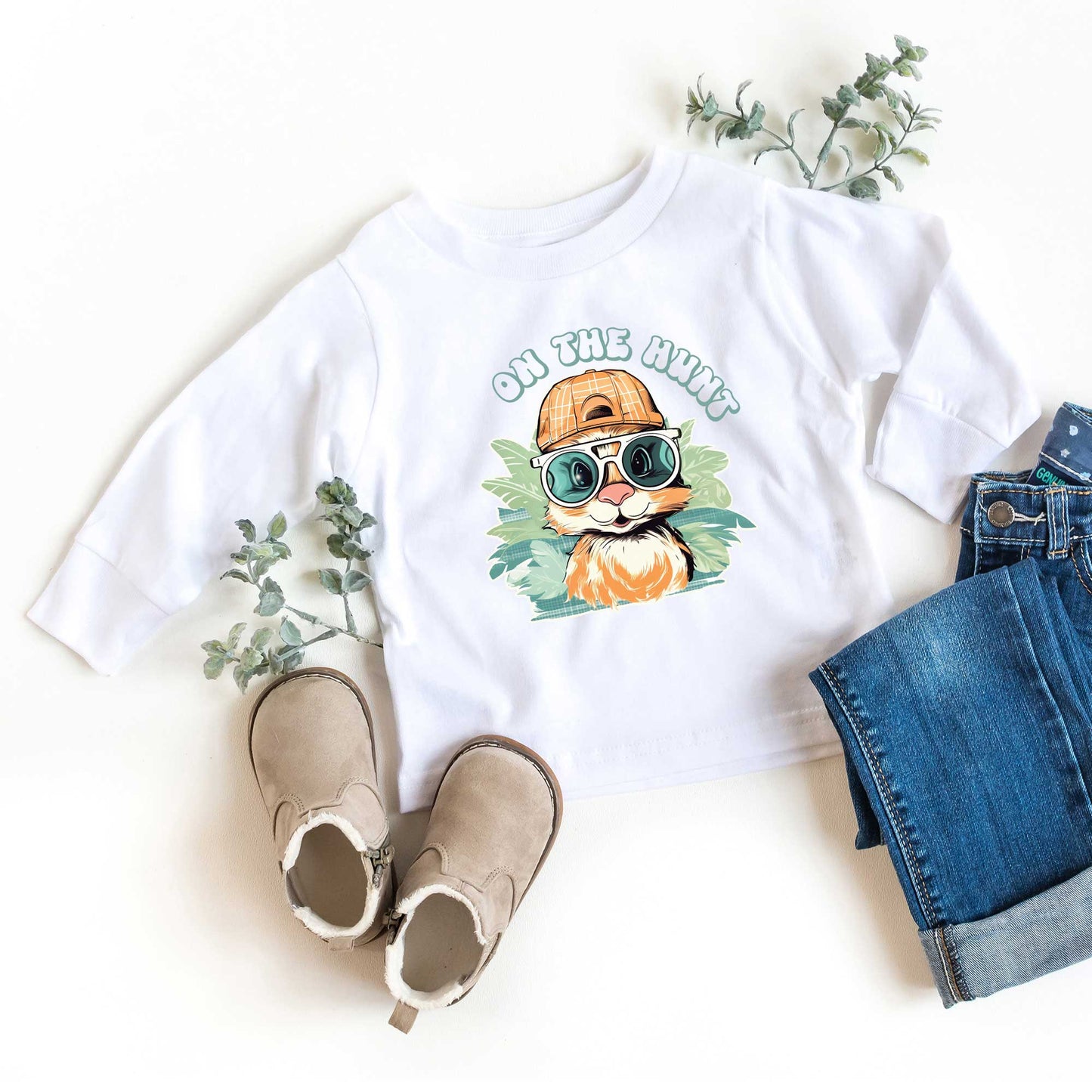 On The Hunt Bunny | Youth Long Sleeve Tee