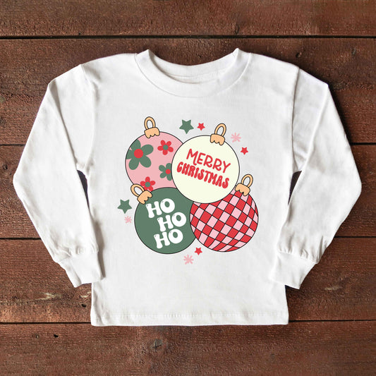 Christmas Ornaments | Youth Graphic Long Sleeve Tee