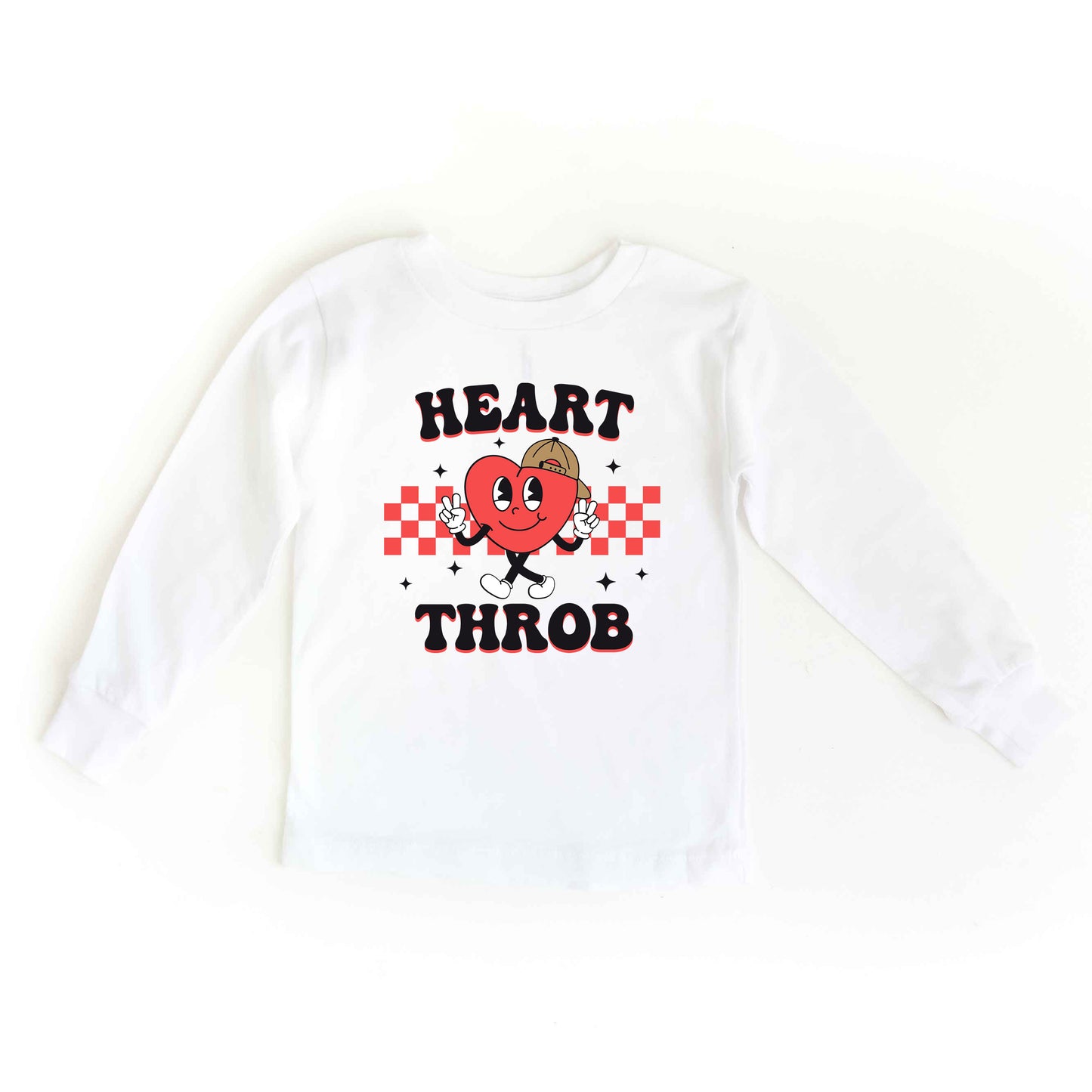 Checkered Heart Throb | Youth Long Sleeve Tee
